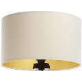 Universal lampshade STANDART E27 d. 45 cm creamy/gold