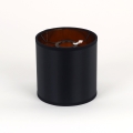 Universal replacement cylinder lampshade for E27, Ø 16 cm, black/gold