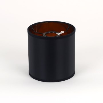 Universal replacement cylinder lampshade for E27, Ø 16 cm, black/gold
