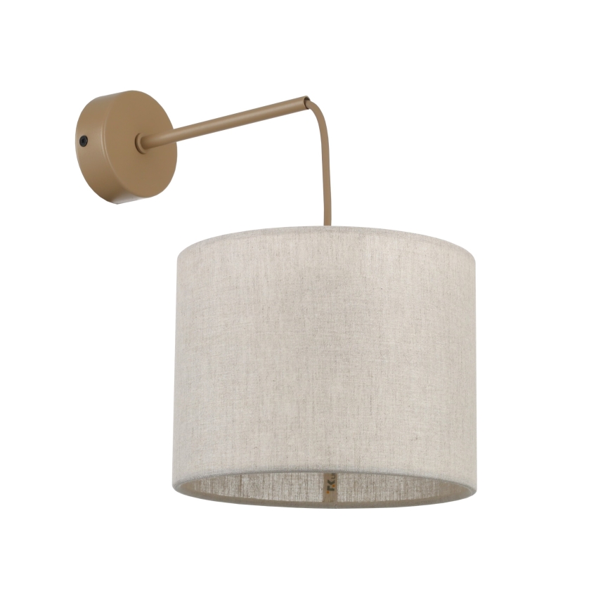 Universal Replacement Cylindrical Lampshade WALEC, E27, Ø 20 cm, Brown