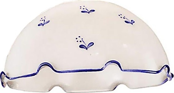 Universal replacement glass NONNA E27 d. 20 cm white/blue