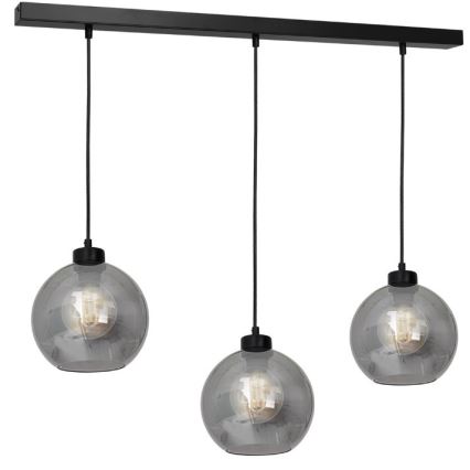 Universal SOFIA replacement glass, E27, Ø 20 cm, smoked black