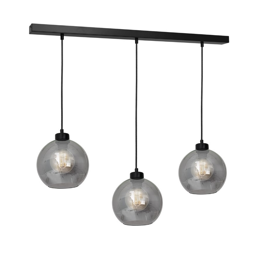 Universal SOFIA replacement glass, E27, Ø 20 cm, smoked black