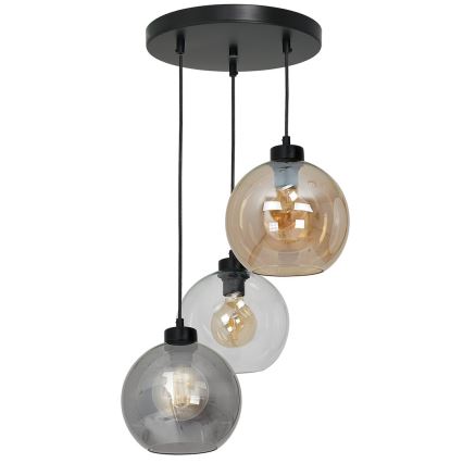Universal SOFIA Replacement Glass Shade for E27 – Ø 20 cm, Smoked Beige