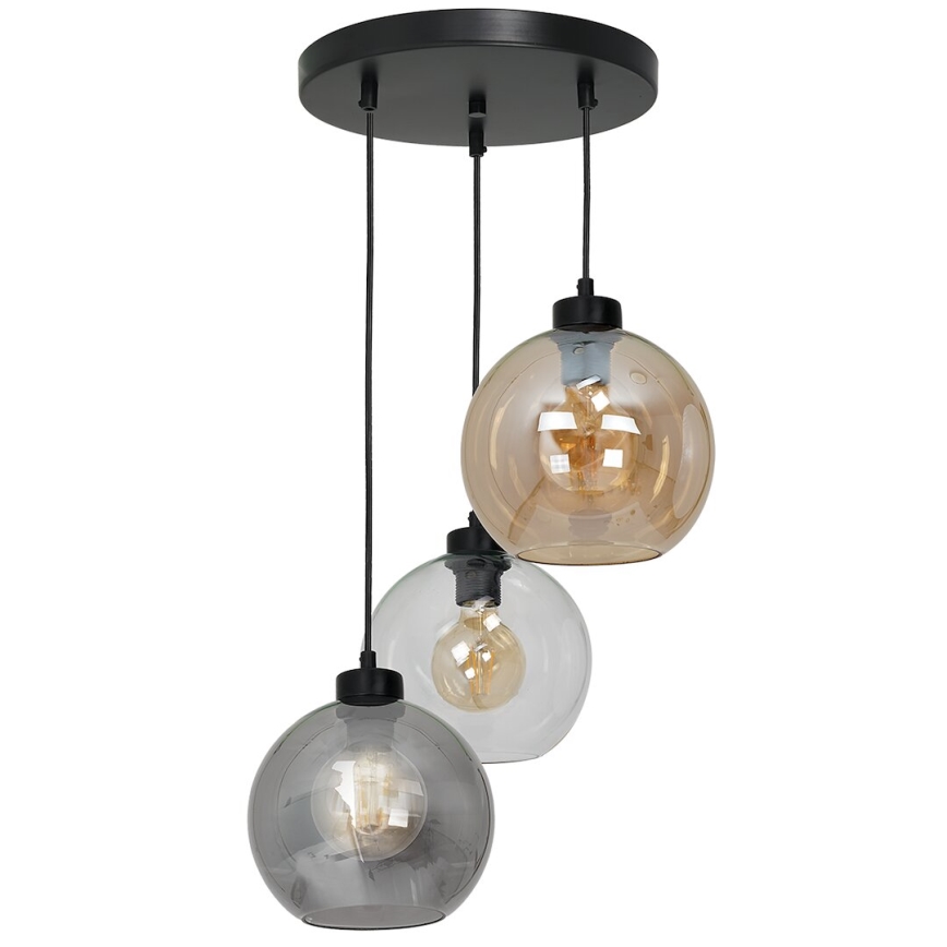 Universal SOFIA Replacement Glass Shade for E27 – Ø 20 cm, Smoked Beige
