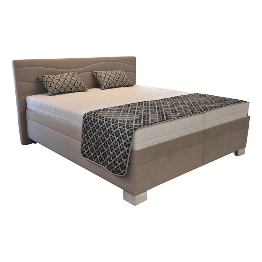 Upholstered bed frame (mattress not included) WINDSOR 180 x 200 cm, beige