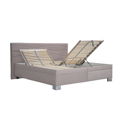 Upholstered bed frame (mattress not included) WINDSOR 180 x 200 cm, beige