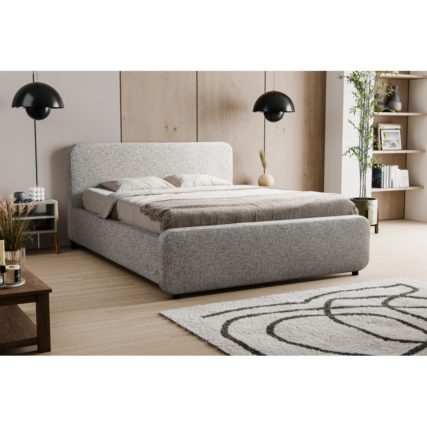 Upholstered bed (mattress not included) LAJLA 180x200 cm beige
