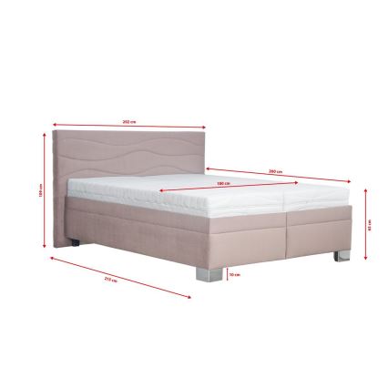 Upholstered bed (mattress not included) WINDSOR 180x200 cm beige