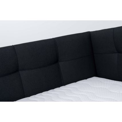 Upholstered bed with mattress and storage MARIA PETITE 120x200 cm anthracite
