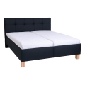 Upholstered bed with mattress and storage space MARIA 180x200 cm anthracite