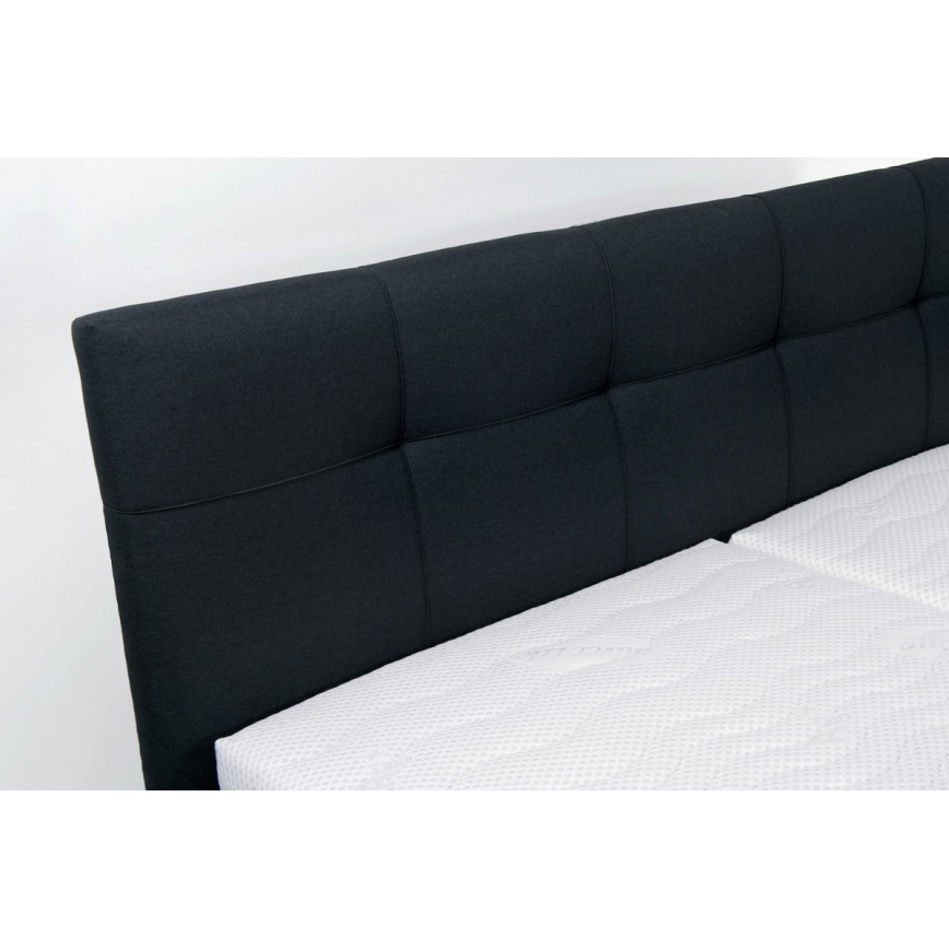 Upholstered bed with mattress and storage space MARIA 180x200 cm anthracite