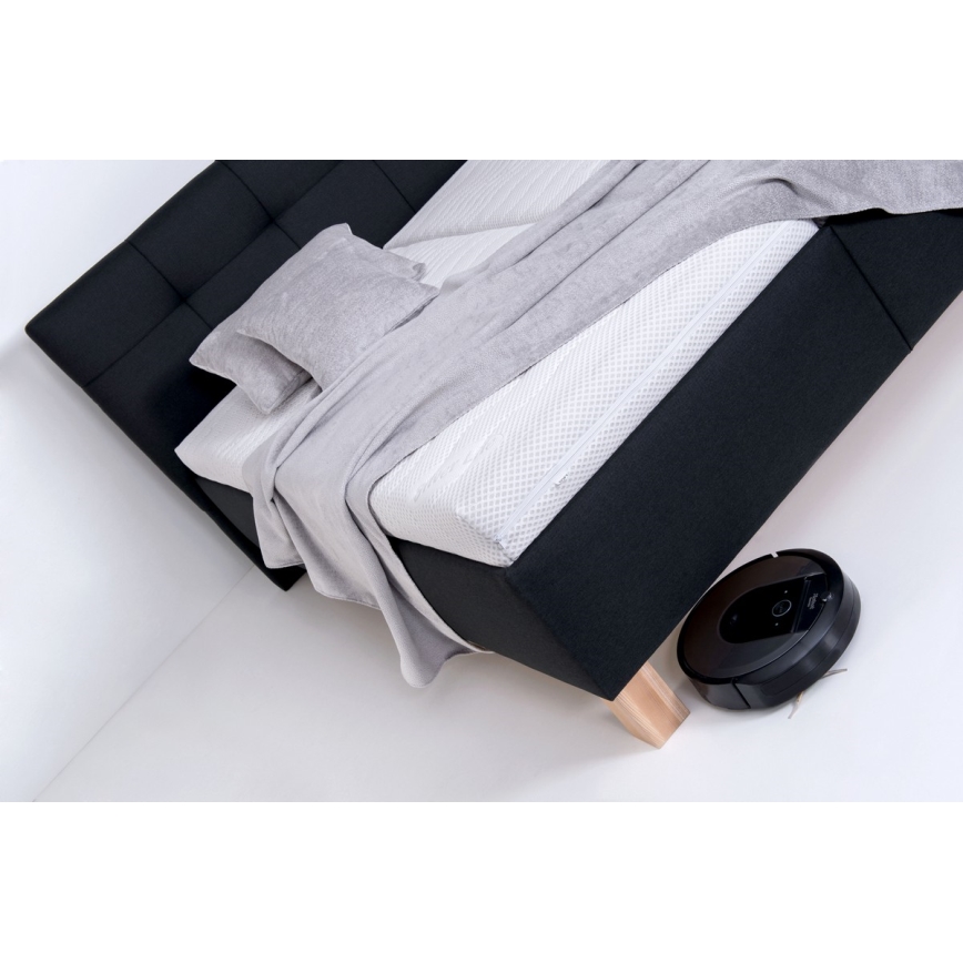 Upholstered bed with mattress and storage space MARIA 180x200 cm anthracite
