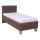 Upholstered bed with mattress and storage space MARIA ONE 90x200 cm brown