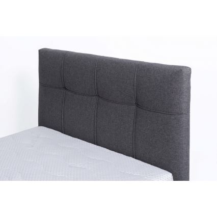 Upholstered bed with mattress and storage space MARIA ONE 90x200 cm grey