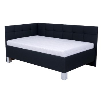 Upholstered bed with mattress and storage space MARIA PETITE 120x200 cm anthracite