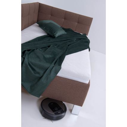 Upholstered bed with mattress and storage space MARIA PETITE 120x200 cm brown