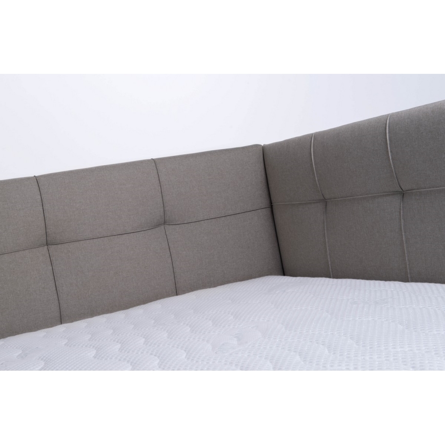 Upholstered bed with mattress and storage space MARIA PETITE 120x200 cm taupe