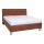 Upholstered bed with mattress and storage space VIOLET 180x200 cm cognac brown