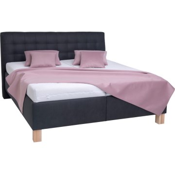 Upholstered bed with mattress and storage VIOLET 180x200 cm Anthracite
