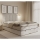 Upholstered bed with mattresses and storage space GRACE 140x200 cm grey