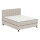 Upholstered bed with mattresses and topper with a storage space ALICIA 160x200 cm beige
