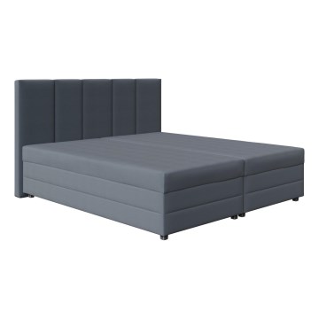 Upholstered bed with spring mattress and storage space ISABEL 160x200 grey