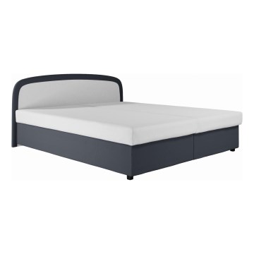 Upholstered bed with spring mattress and storage space MALIA 160x200 grey