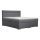 Upholstered bed with storage space and mattresses with topper NEW BOLERO 160x200 cm grey