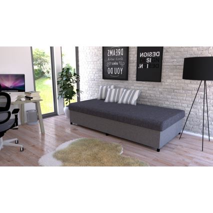 Upholstered day bed with a storage space CORY 80x200 grey