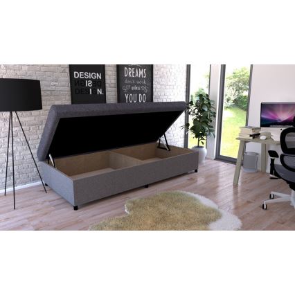 Upholstered day bed with a storage space CORY 80x200 grey