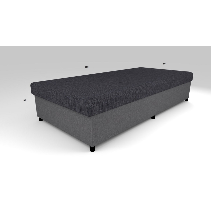 Upholstered day bed with a storage space CORY 80x200 grey
