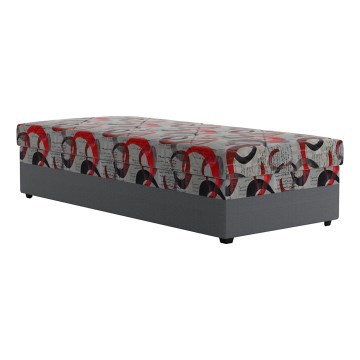 Upholstered day bed with a storage space ESTEL 90x200 cm grey