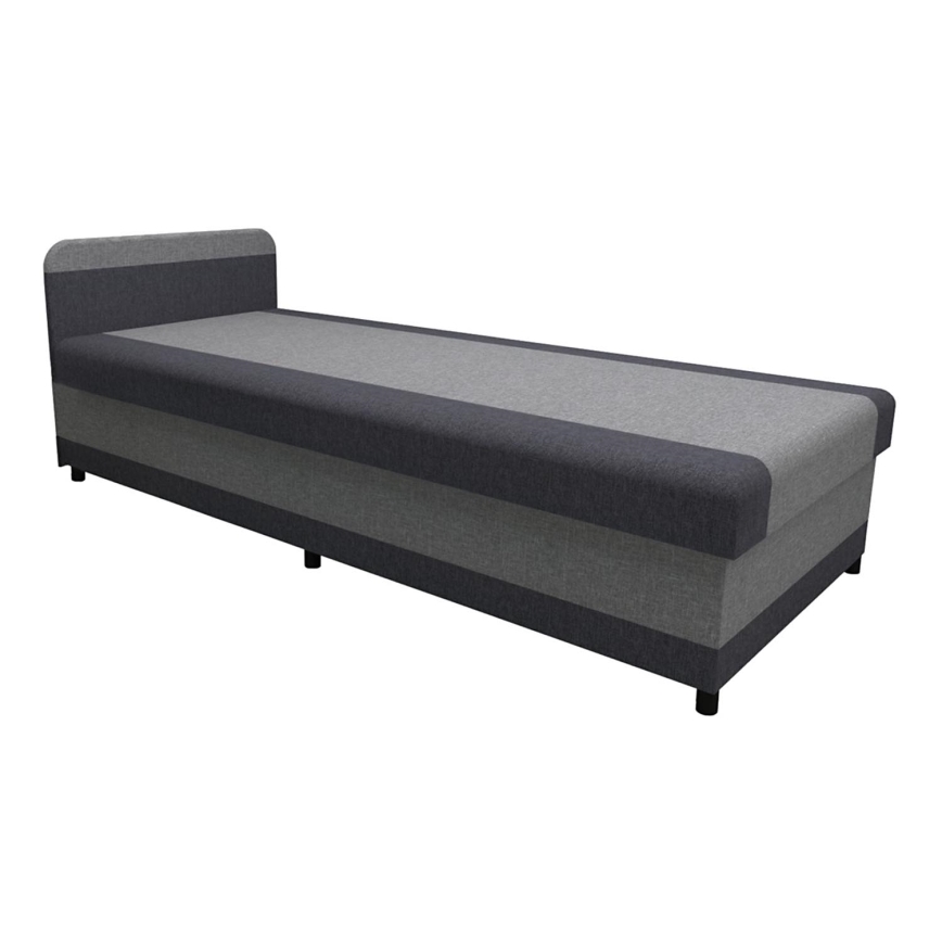 Upholstered day bed with a storage space TALI 80x202 grey/anthracite