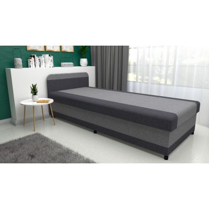 Upholstered day bed with a storage space TALI 80x202 grey/anthracite
