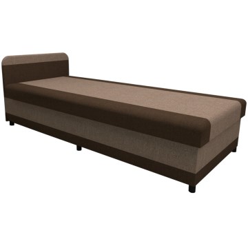 Upholstered daybed with storage TALI 80x202 Brown/Beige