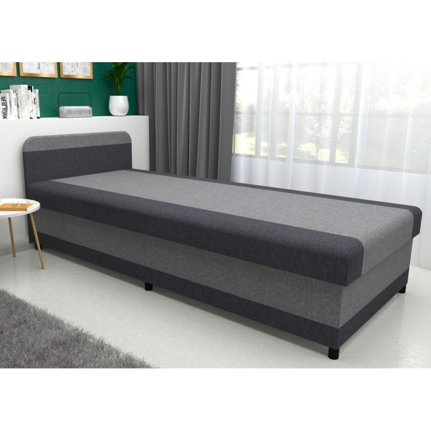 Upholstered daybed with storage TALI 80x202 grey/anthracite