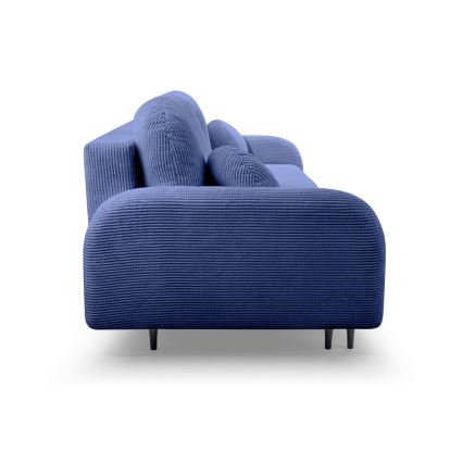 Upholstered folding three-seater sofa CLOUDY blue
