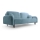 Upholstered folding three-seater sofa CLOUDY green