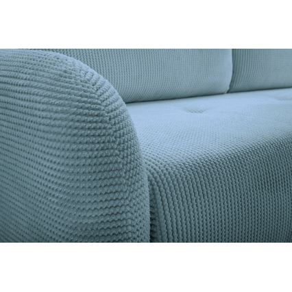 Upholstered folding three-seater sofa CLOUDY green