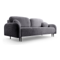 Upholstered folding three-seater sofa CLOUDY grey