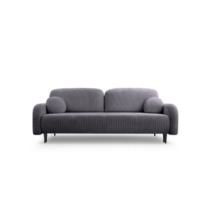 Upholstered folding three-seater sofa CLOUDY grey