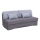 Upholstered folding three-seater sofa for everyday sleeping without armrests PAUL grey