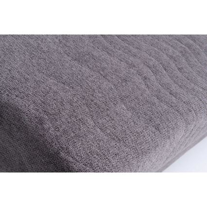 Upholstered folding three-seater sofa for everyday sleeping without armrests PAUL grey