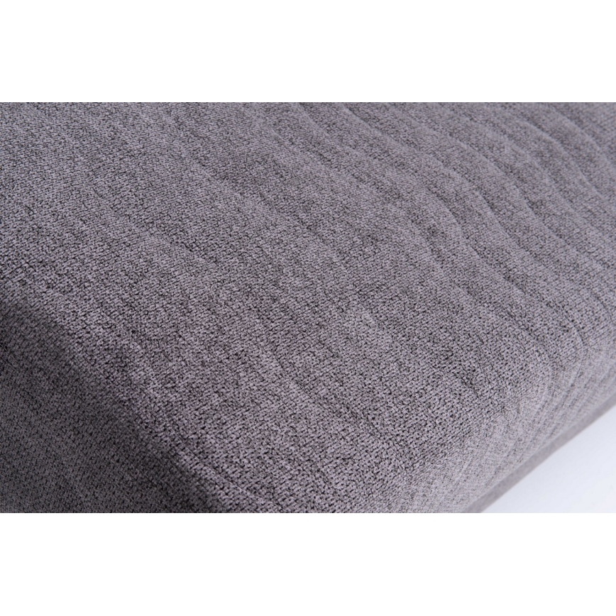 Upholstered folding three-seater sofa for everyday sleeping without armrests PAUL grey