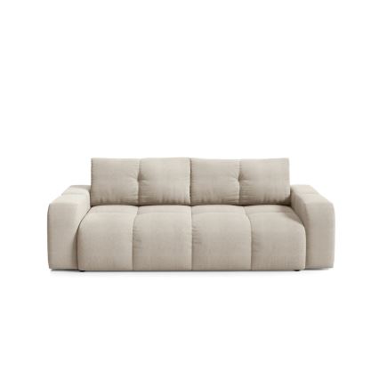 Upholstered folding three-seater sofa with a storage space ALMADA beige