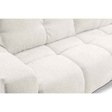 Upholstered folding three-seater sofa with a storage space ALMADA beige