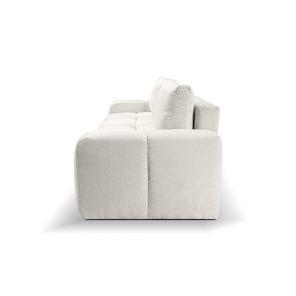 Upholstered folding three-seater sofa with a storage space ALMADA beige
