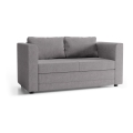 Upholstered folding two-seater sofa with armrests LAYLA grey