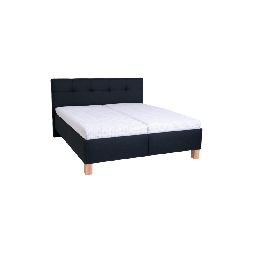 Upholstered MARIA bed with mattress and storage, 180x200 cm, anthracite